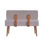 Hanah Home Banca 0701 - 1 Nogal y Gris 110 cm x 82.5 cm x 40 cm